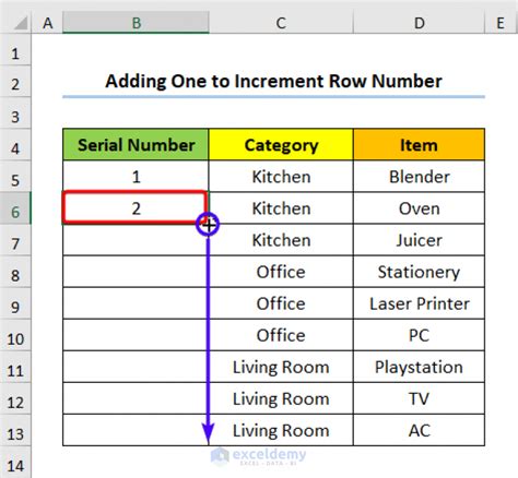 From that box select Cell A4. . Increment number in excel